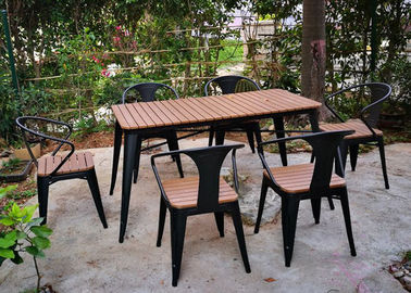 Κίνα Απλή σύγχρονη στερεά ξύλινη υπαίθρια επιτραπέζια έδρα μπαλκονιών επίπλων που τίθεται για το φραγμό καφέδων ελεύθερου χρόνου προμηθευτής
