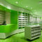 Μοντέρνο γραφείο επίδειξης φαρμακείων, πράσινο λιανικό φαρμακείο που τοποθετεί σε ράφι τον πολυ συνδυασμό προμηθευτής